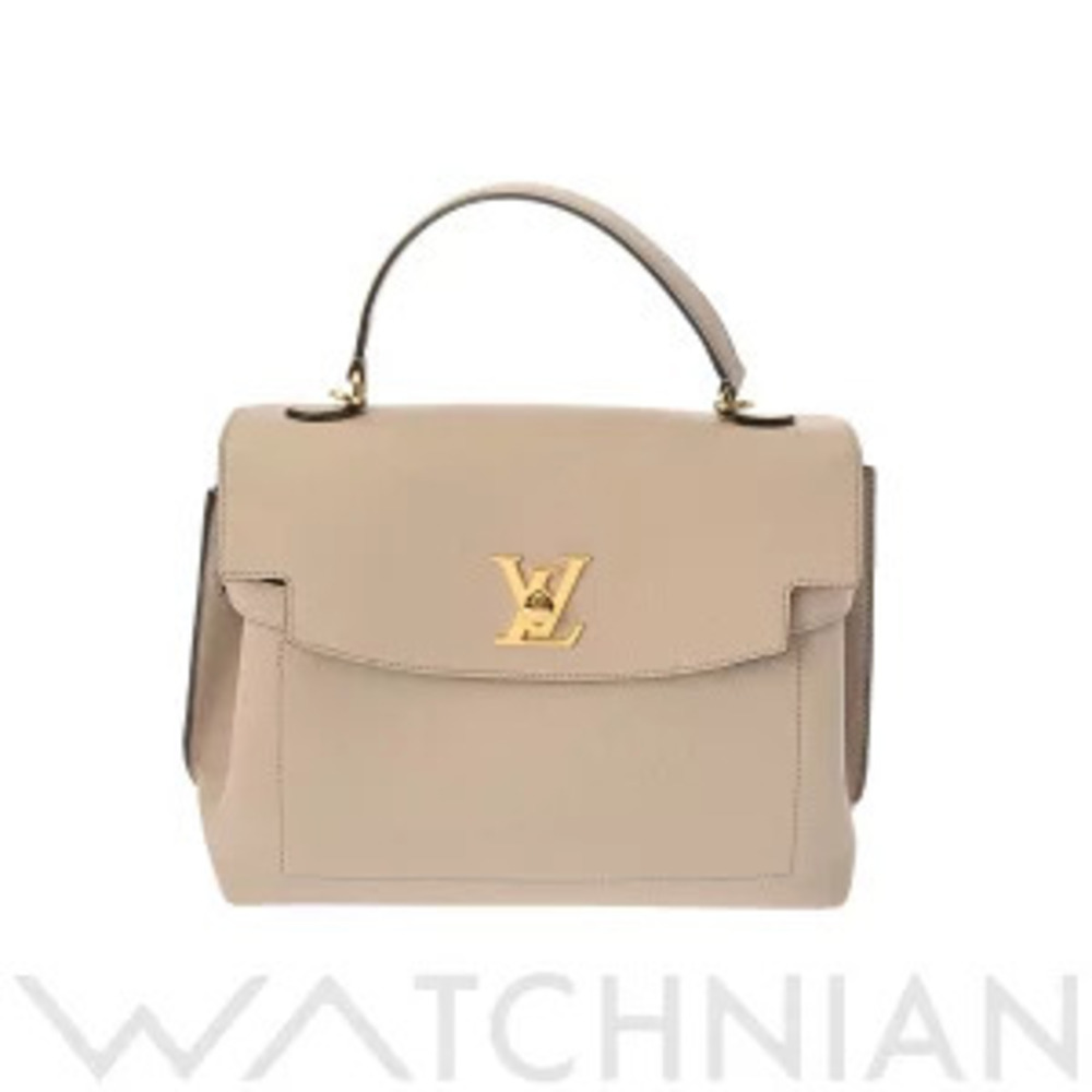 Louis Vuitton Lockme Ever Greige Gray Taurillon Leather Handbag